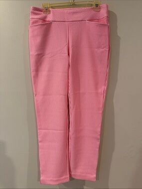 Pink Gingham Stretch Golf Pant